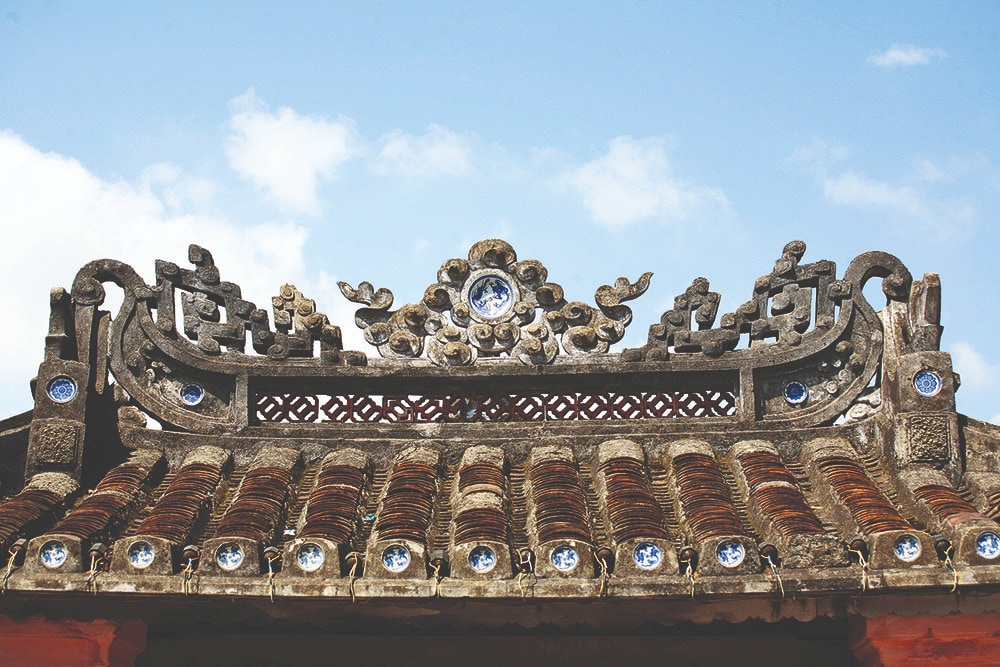 The curved roof